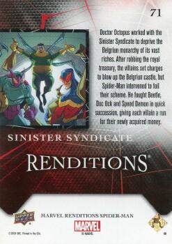 2024 Upper Deck Marvel Spider-Man Renditions #71 Sinister Syndicate