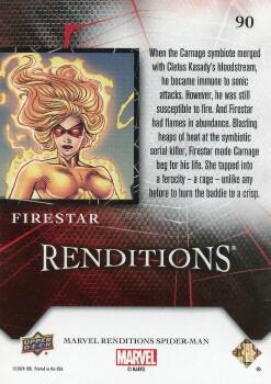 2024 Upper Deck Marvel Spider-Man Renditions #90 Firestar